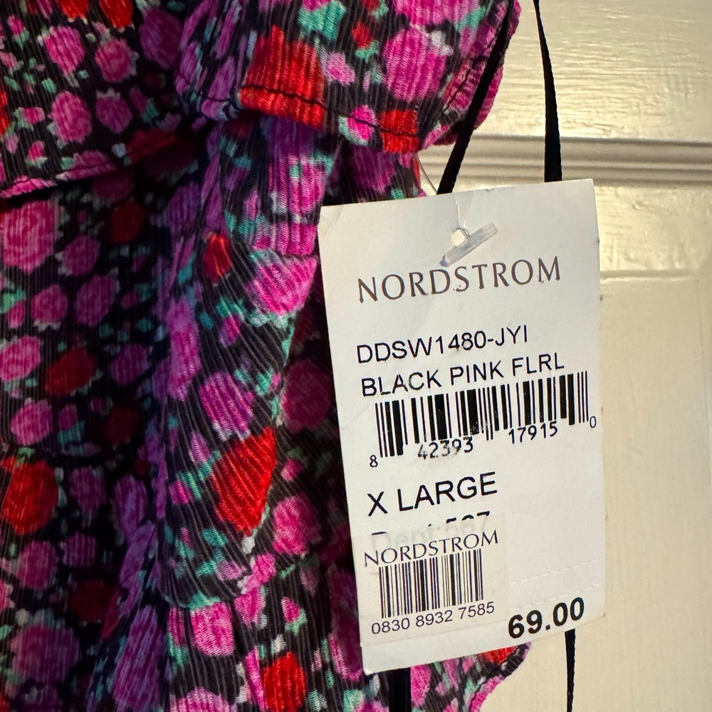 NWT NORDSTROM 4SI3NNA RUFFLE ROSE MINI DRESS - Picture 6 of 6